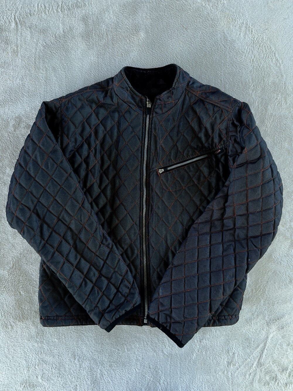Obermeyer Women’s Quilted Ski Snow Jacket Black Orange Stitch Sz 12